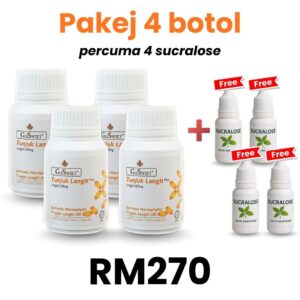 Pakej 4 Botol (Free 4 sucralose)